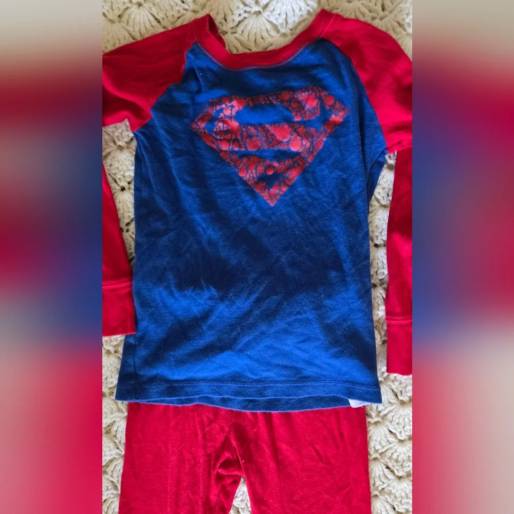 GAP Boy's Kids Pajama Set - Red and Blue Superman DC
